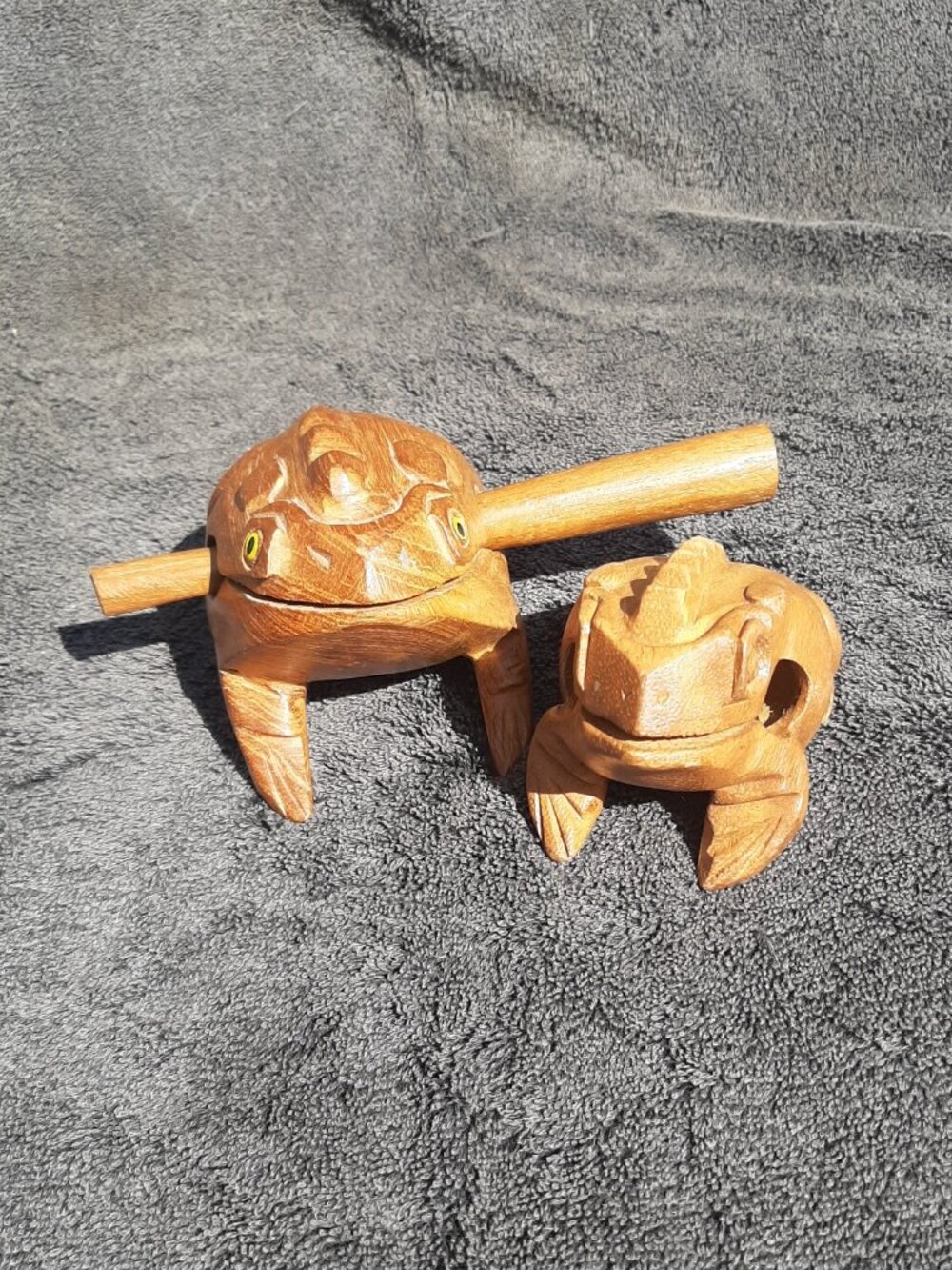 Light Wooden Frogs Guiro Rasp Percussion Musical Instruments. Croaking Frogs! - Picture 6 of 6